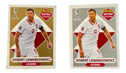 Figurinha Copa do Mundo: Legend Neymar de Ouro + Legend Lewandowski Bordô, Produto Masculino Figurinhas Copa Do Mundo Nunca Usado 77240722