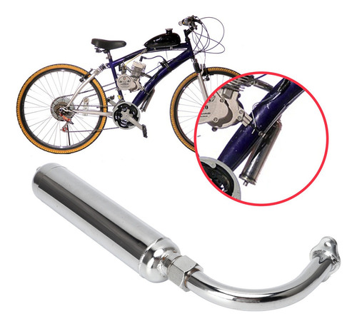 Tubo De Escape De Mufla De Motor Para Bicicleta De 2 Tiempos