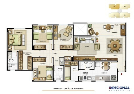 Imagem 4 de 5 de Apartamento - Caicara - Ref: 39974 - V-39974