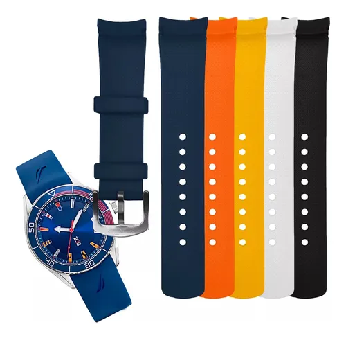 comprar Pulseira Borracha Compatível Com Relógio Nautica N14538g