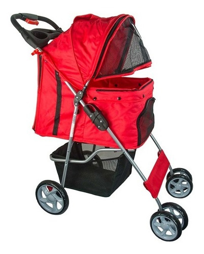 Imagen 2 de 7 de Transportador Para Perro Gato Rojo 68x46x100cm Mas Envio