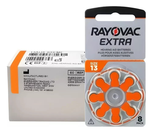 Pilas Audifono 13 Rayovac Extra Pr48 Blister X 40 Unidades