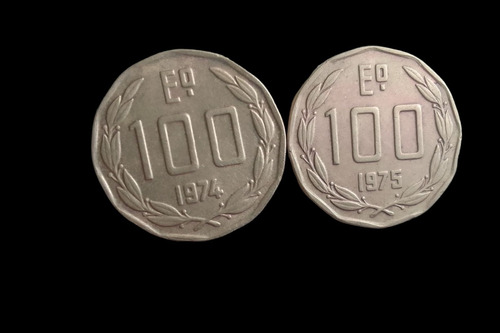 Monedas Chile 100 Escudos 1974 Y 1975