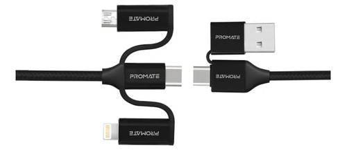 Promate  Cable 6en1 Microusb-clight 1,2m iPhone Dimm