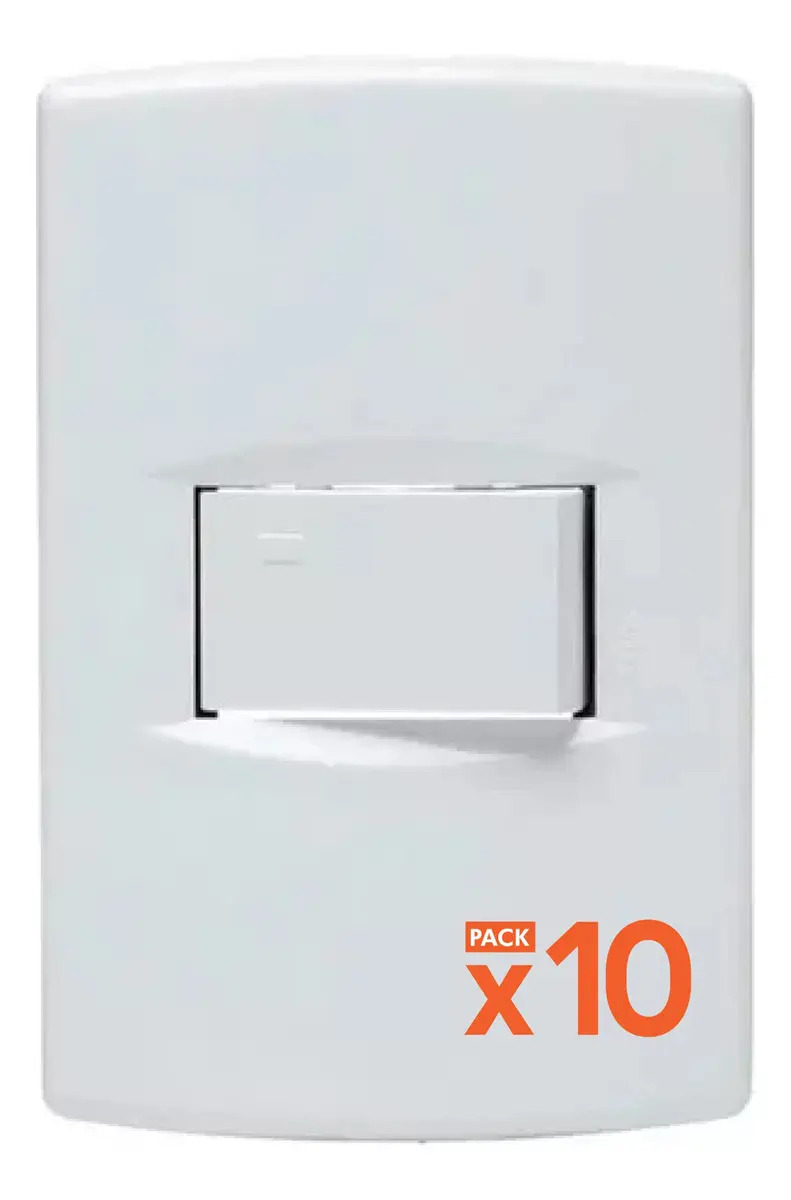 Llave De Luz 1 Punto Completa Life Blanco Puro Sica X10u