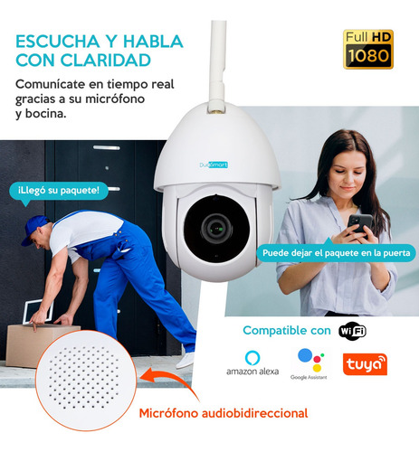 Kit 2 Cámaras Pt Wifi 2mp Con Audio Exterior E70 Duosmart