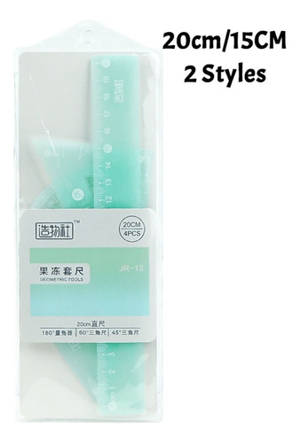 Conjunto De 4 Unidades/conjunto Jelly Ruler, Transferidor De