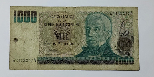 Billete 1000 Pesos 1983 Argentina Fine