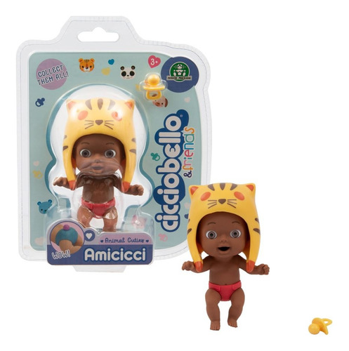 Muñeca Cicciobello Y Amigos Amicicci Gorrito Animalitos