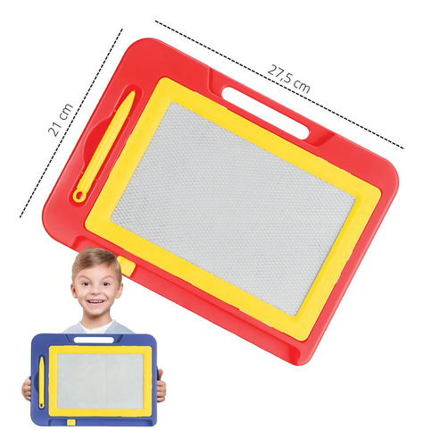 Pizarra mágica grande para niños con bolígrafo magnético en color naranja