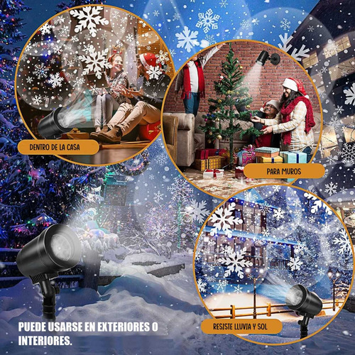 Proyector Reflector De Figuras De Navidad Giratorias.