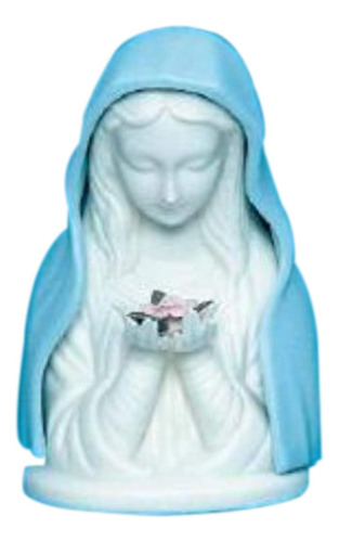 Madonna Con Rose Nightlight Con Cordon  1810   Color Azul