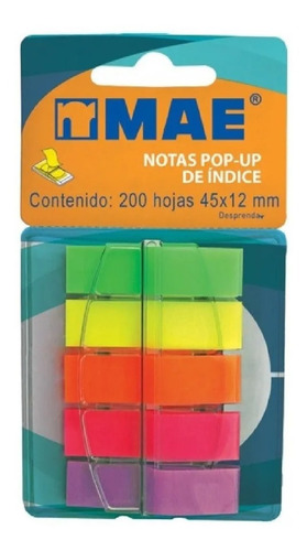 Banderitas Notas Indice Adhesivas Mae 5 Colores 45x12mm