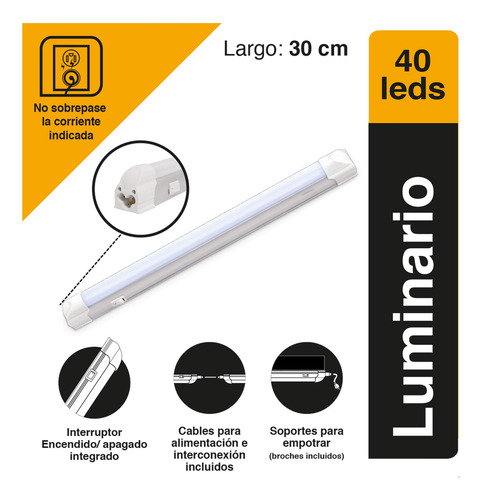 Sanelec Luminario De Led Para Gabinete 45 W 40 Leds Luz Fría