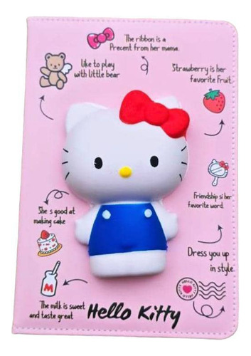 Cuaderno Hello Kitty Astronauta Patitas Con Squishys 