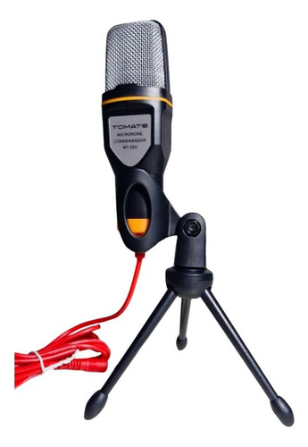 Microfone Para Gravação Profissional Com Tripé Cor Preto
