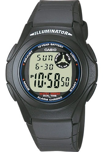 Reloj Casio F200w Circuit Color de la correa Negro Color del bisel Negro