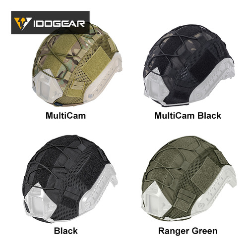 Forro de Casco Funda De Casco Táctico Idogear Para Camuflaje Color Negro