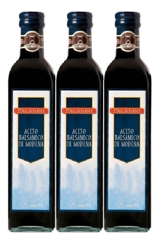 3x Vinagre Balsâmico Italiano Paganini 500ml