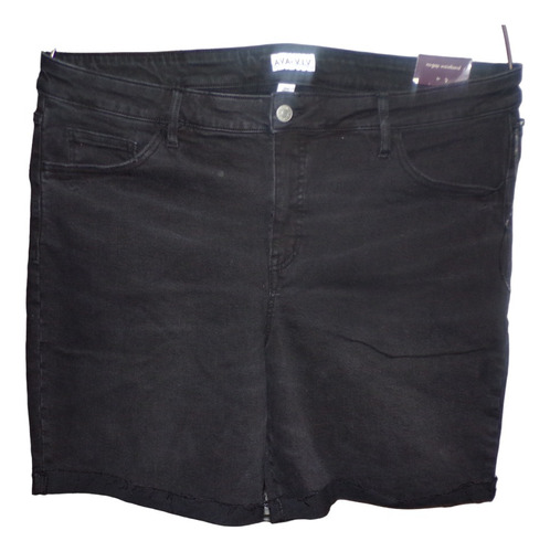 Short Negro Casual Jeans De Mujer Talla 20w (38/40) Ava Viv 