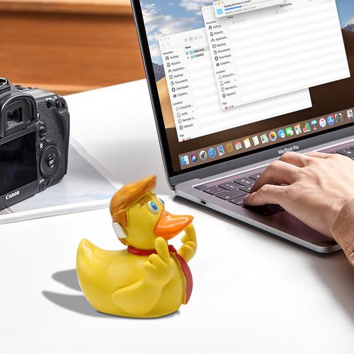 Figura De Pato De Dedo Medio Para Decoración De Escritorio