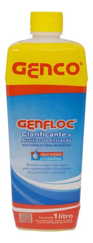 Genfloc Clarificante Auxiliar De Filtração 1 Litro Genco