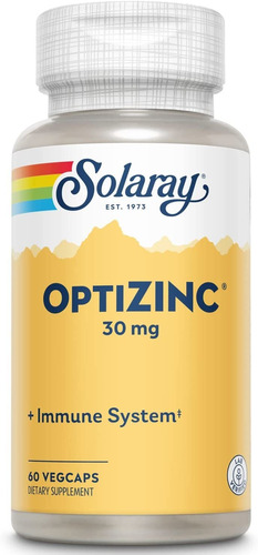 Opti Zinc Solaray 30 Mg + B6 X 60 Cápsulas 