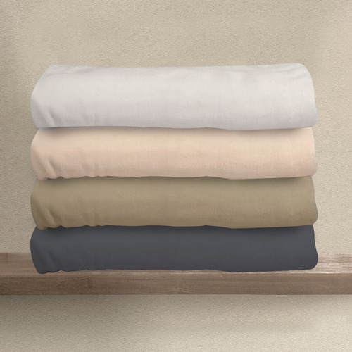 Sábanas Blancas Mat 300 Hilos 100% Algodón Hotel Collection Color Avena Diseño de la tela Liso