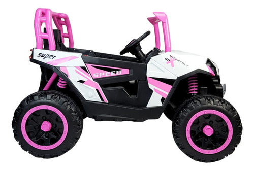 Montable Electrico Para Niños Coche A Control Remoto Luz 12v Color Rosa