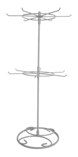 Imagen 1 de 10 de Exhibidor Simple Metalico 2 Nivel Joya Collar Llavero 41cm