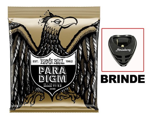 Encord. Ernie Ball Violão Aco 011 Paradigm 2088 + Brinde