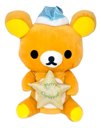 Peluche Rilakkuma Estrella Dorada Con Luz Y Gorro 25cm Japon