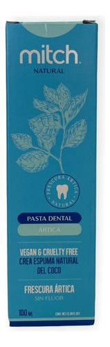 Pasta Dental Mitch Premium Frescura Ártica 100ml Sin Flúor 