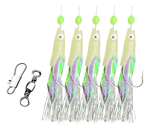 5x Aparejos De Pesca Luminosos, Señuelo 23,5 Mm X 12 Mm