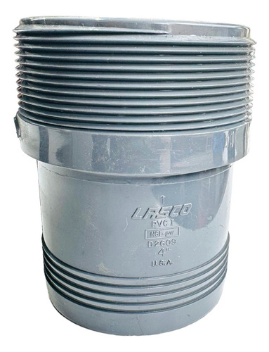 Adaptador De Inserción Espiga 4'' Pvc Cedula 80 P/manguera