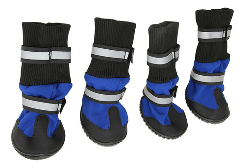 Dog Paw Protector 4 Piece Waterproof Boots Pair .