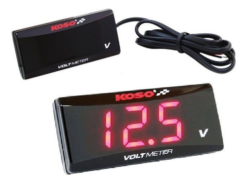 Voltimetro Digital Para Motos Rojo  Koso 