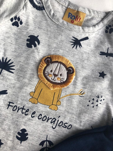 Imagem 2 de 5 de Conjunto Verão Menino Body+short - (1 Conjunto)
