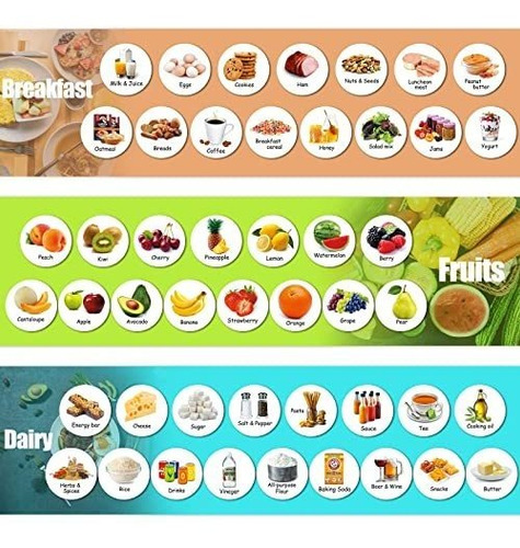 Imagen 3 de 7 de Iman Decorativo Morcart 90 Imanes De Alimentos Para Nevera,
