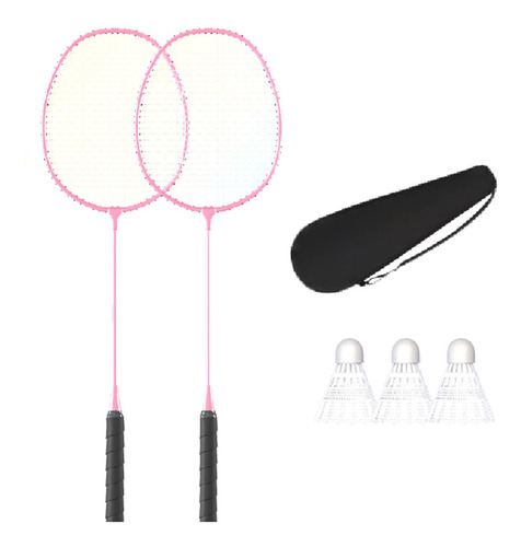 Raqueta De Bádminton Con 3 Volantes, Mango Antideslizante,