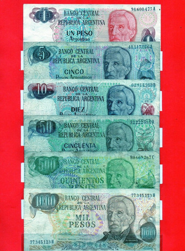 Billetes Argentina,  Lindo Lote De 11 Unidades, Mira !!!!