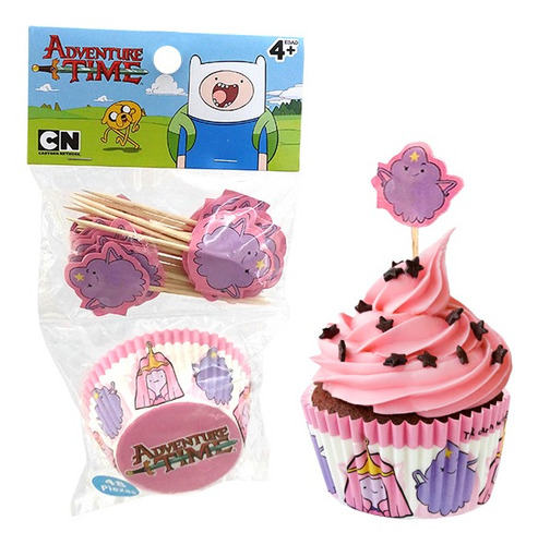 Set Cupcakes Y Picks Hora De Aventura Princesa