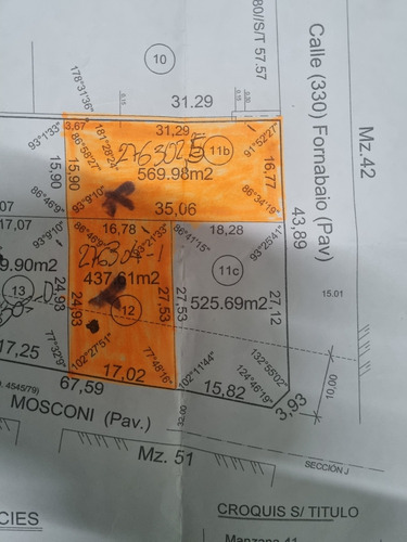 Dos Terrenos Sobre Mosconi Quilmes