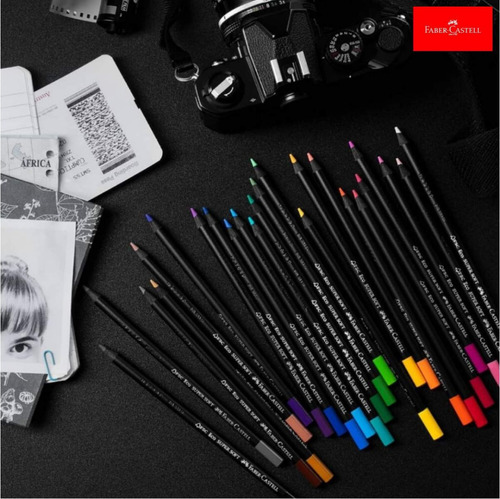 Imagem 3 de 10 de Kit Lapis Cor Caixa 24 Cores Faber Castell