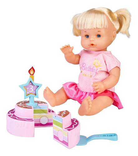 Nenuco Feliz Cumpleaños Muñeca Con Pastel De Cumpleaños, Lin