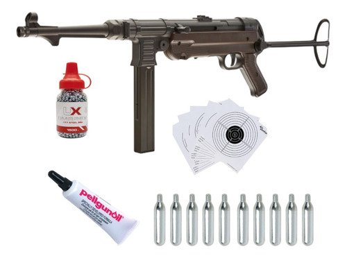 Rifle Airsoft Legends Mp40 1500bbs Y 10 Co2 Metal .177 Xtr C