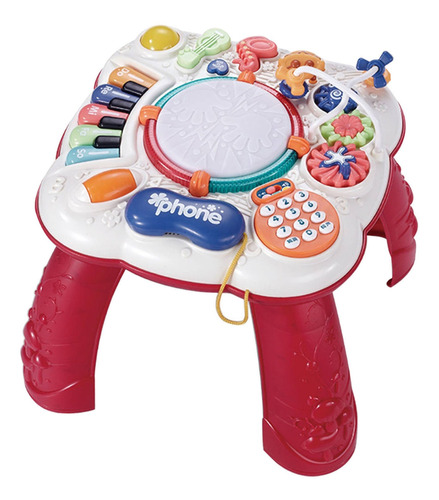 Mesa De Aprendizaje Musical Para Bebés Mesa Divertida Rojo