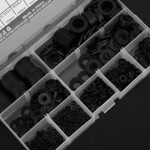 Kit Combinado De Juntas Para Arandelas De Nylon Negro, 600 P
