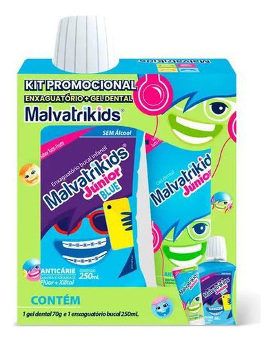 Kit Malvatrikids Gel Dental 70g + Enxaguante Bucal 250ml