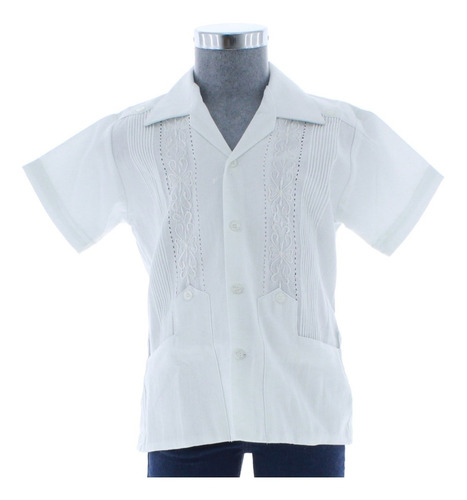 Guayabera Bordada Para Niño 2976 1 A 16 Años